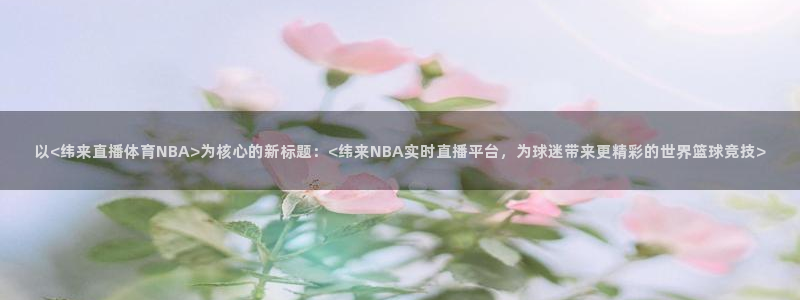 乒乓球世锦赛和世界杯：以<纬来直播体育NBA>为核心的新标题：<纬来NBA实时直播平台，为球迷带来更精彩的世界篮球竞技>